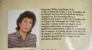 Eugenia Hola, pionera en el estudio de la mujer en Chile